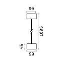 Ideal Lux Outdoor pendant luminaire CLIO, IP44, E27, without cover, aluminium, white