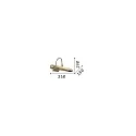 Ideal Lux Luminaria para cuadros RETRÒ de 2 llamas, inclinable E14 IP20, bruñido