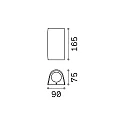 Outdoor wall luminaire KEOPE AP2, Up/Down, IP55, incl. 2x GU10 3.5W 4000K, resin / acrylic