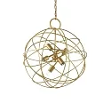 Luminaria colgante KONSE de 6 llamas E27 IP20, dorado, satinado