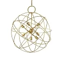 Luminaria colgante KONSE de 7 llamas E27 IP20, dorado, satinado