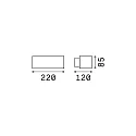 Ideal Lux Luminaria de pared para exteriores ANDROMEDA Arriba-Abajo, de 1 llama E27 IP55, gris, satinado 