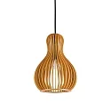 Luminaria colgante CITRUS-3 E27 IP20, madera, negro