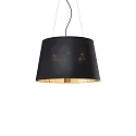 Pendant luminaire NORDIK-SP4, E27, Ø 50cm, black / gold on the inside
