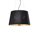 Pendant luminaire NORDIK-SP6, E27, Ø 60cm, black / gold on the inside