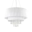 Luminaria colgante OPERA de 10 llamas, ajustable E27 IP20, blanco
