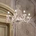 Ideal Lux Luminaria araña AMADEUS de 8 llamas E14 IP20, cromo, transparente