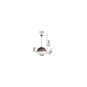 Ideal Lux Luminaria colgante FOLK Ø 50CM de 1 llama E27 IP20, mate, marrón café regulable