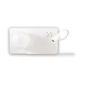 Luminaria de pared BOOK 2 con interruptor, con brazo flexible, con conexión USB G9 IP20, satinado, blanco
