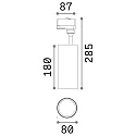 LED 3-phase track spot SMILE  CRi >90, UGR <19