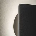 Ideal Lux Luminaria de pared COVER SQUARE indirecta IP20, ópalo, negro, con recubrimiento de polvo