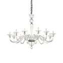 Chandelier BRIGITTA, 12 flames, Ø 120cm, E14, transparent glass