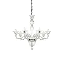 Luminaria colgante BRIGITTA de 8 llamas E14 IP20, transparente