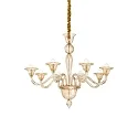 Luminaria colgante BRIGITTA de 8 llamas E14 IP20, ámbar