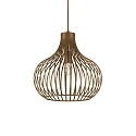Pendant luminaire ONION SMALL, Ø 38cm, E27 max. 60W, metallic brwon