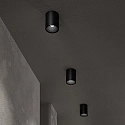 Ideal Lux Downlight de superficie NITRO D08 ROUND redondo, rígido, con la óptica del lente, on/off IP20, negro mate 