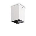 Downlight de superficie NITRO D07 SQUARE angular, rígido, con la óptica del lente, on/off IP20, blanco mate 