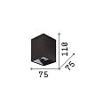 LED ceiling luminaire NITRO SQUARE, 15W 3000K 1350lm, black