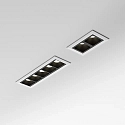 Ideal Lux Downlight empotrable LIKA FI TRIM D07 de 2 llamas, on/off, con bandas de borde, UGR < 16 IP20, blanco mate 