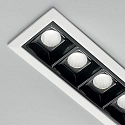 Ideal Lux Downlight empotrable LIKA FI TRIM D14 de 5 llamas, on/off, con bandas de borde, UGR < 16 IP20, blanco mate 