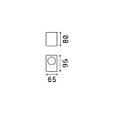 Ideal Lux Luminaria de pared para exteriores UP-AP1 G9 IP44, marrón café
