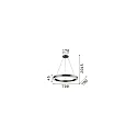 Ideal Lux LED pendant luminaire ORACLE ROUND, Ø 70cm, 43W 3000K 2800lm, black