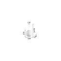 Ideal Lux Luminaria colgante CARTA SP1 grande E27 IP20, blanco, blanco mate