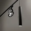 Luminaria colgante trifásica LOOK TR 3-PHASE abajo, rígido, incl. adaptador trifásico GU10 IP20, negro mate 