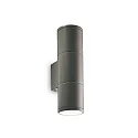 Luminaria de pared para exteriores GUN SMALL Arriba-Abajo, de 2 llamas GU10 IP44, antracita