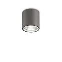 Luminaria de techo para exteriores GUN PL1 cilíndrico, versión de montaje en superficie GU10 IP44, antracita regulable