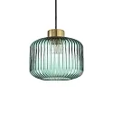 Pendant luminaire MINT-2, Ø 20cm, E27, mint green / brass satin