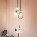 Ideal Lux Pendant luminaire MINT-3, Ø 24cm, E27, mint green / brass satin