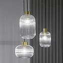 Ideal Lux Pendant luminaire MINT-3, Ø 24cm, E27, smoked glass / brass satin