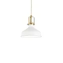 Luminaria colgante ERIS-1 E27 IP20, dorado mate, blanco
