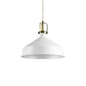 Luminaria colgante ERIS-2 E27 IP20, dorado mate, blanco