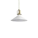 Luminaria colgante ERIS-3 E27 IP20, dorado mate, blanco