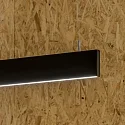 Ideal Lux LED pendant luminaire LINUS, 68W 3000K 3850lm 2x104°, 1-10V dimmable, black
