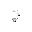 Ideal Lux Portabombilla E27 - LISCIO cilíndrico, negro mate