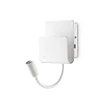 Luminaria de pared PROBE con brazo flexible, con conexión USB IP20, blanco, con recubrimiento de polvo