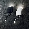 Ideal Lux Luminaria de pared PROBE con brazo flexible, con conexión USB IP20, blanco, con recubrimiento de polvo