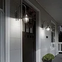 Ideal Lux Outdoor wall luminaire CIMA, IP43, E27 max. 60W, aluminium / acrylic, anthracite