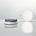 Ideal Lux Recessed LED luminaire DEEP, IP20, Ø 21cm, aluminium white / diffus, 30W 4000K 3200lm 77°