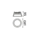 Ideal Lux Luminaria empotrable DEEP pequeño IP20, blanco