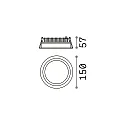 Ideal Lux Recessed LED luminaire DEEP, IP20, Ø 15cm, aluminium white / diffus, 20W 4000K 2100lm 77°