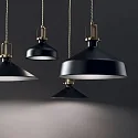 Ideal Lux Luminaria colgante ERIS-1 E27 IP20, dorado mate, negro