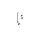 Ideal Lux Outdoor floor luminaire CLIO 1, 60cm, IP44, 1 flame, E27, without cover, aluminium, black