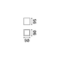 Ideal Lux outdoor ceiling luminaire TECHO PL1 D09 SQUARE square GU10 IP54, white