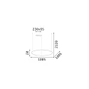 Ideal Lux Luminaria colgante HULAHOOP 1005 redondo, ajustable IP20, blanco