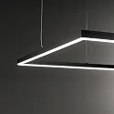 Ideal Lux Luminaria colgante ORACLE SLIM 50 cuadrado, ajustable IP20, negro