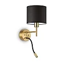 Ideal Lux Luminaria de pared SET UP MAP2 de 2 llamas, con brazo flexible, con conexión USB E27 IP20, latón